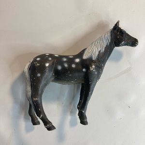 T M 1994 vintage grey spotted horse figure